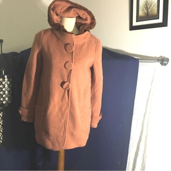 Cunkouyiyi Soft Orange Brick Coat Size M - Picture 2 of 16
